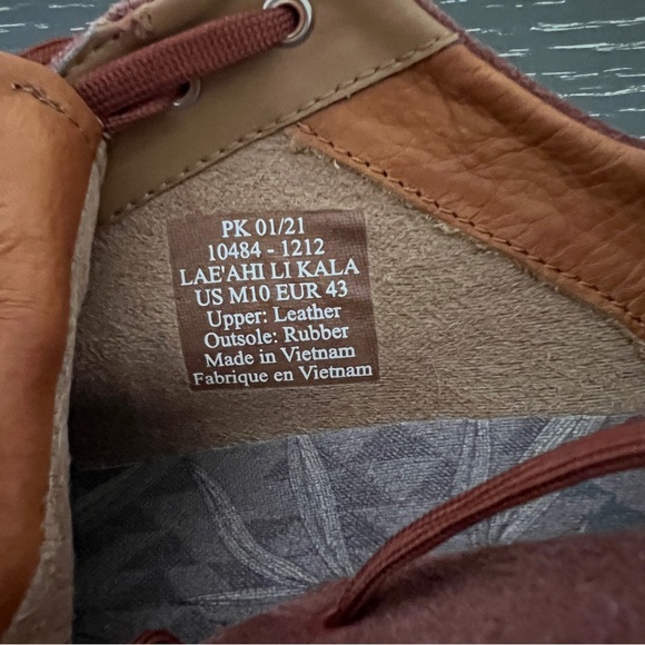 Men’s Size 10 Olukai Sneakers Rust Colored Suede Leather *Used* - Picture 6 of 6